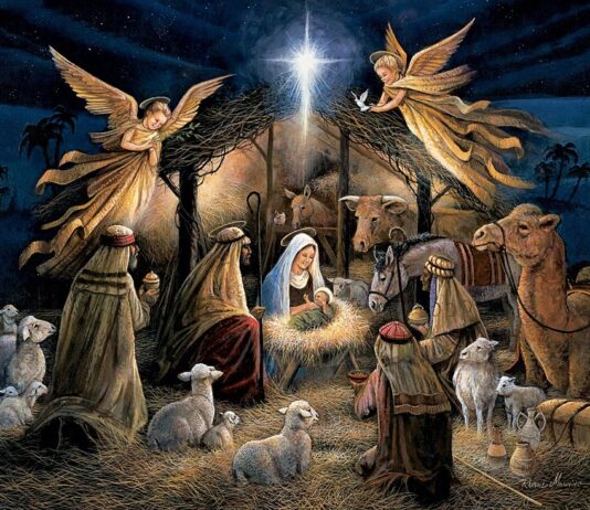 Worship the baby, not the holiday – Pastor David Jeremiah This picture is show the birth of Jesus and and wise men who to worship Jesus